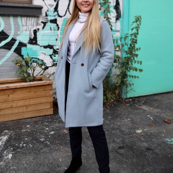 J. Crew Jackets & Blazers - J. CREW Daphne Italian WOOL Coat Blue 6